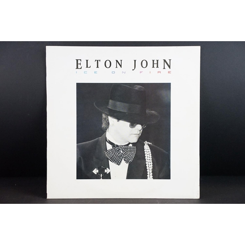 107 - Vinyl - 9 Elton John LPs spanning his career including Goodbye Yellow Brick Road (yellow vinyl), vg+... 