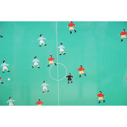 55 - Gordon Barker (b.1960), football match, acrylic, signed lower right, 40 x 40cm, framed and glazed