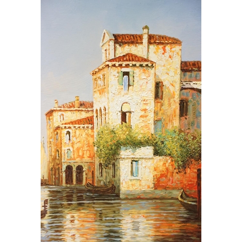 9 - Michaela Vincci, pair of Venice scenes, each oil on panel, signed lower right, one with Certificate ... 