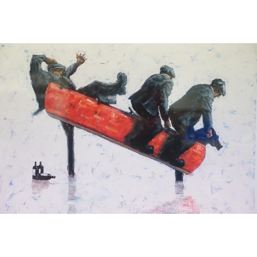 188 - Alexander Millar (Scottish, 1960), Cowboys, limited edition giclée, signed in pencil lower right, ar... 