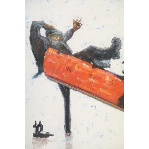 188 - Alexander Millar (Scottish, 1960), Cowboys, limited edition giclée, signed in pencil lower right, ar... 