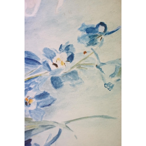 148 - N Hamblin, spray of flowers, watercolour, signed lower right, 54.5 x 24cm and another spray of flowe... 