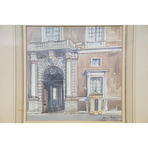 128 - C L Gill, Royal Palace Stockholm, watercolour, signed lower right, inscribed with subject and dated ... 