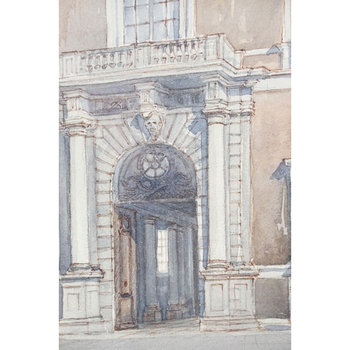 128 - C L Gill, Royal Palace Stockholm, watercolour, signed lower right, inscribed with subject and dated ... 