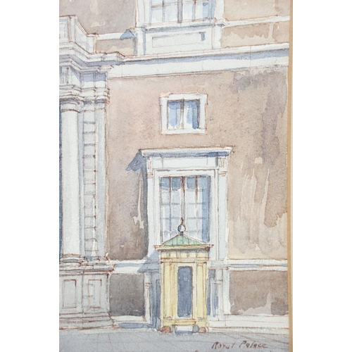 128 - C L Gill, Royal Palace Stockholm, watercolour, signed lower right, inscribed with subject and dated ... 