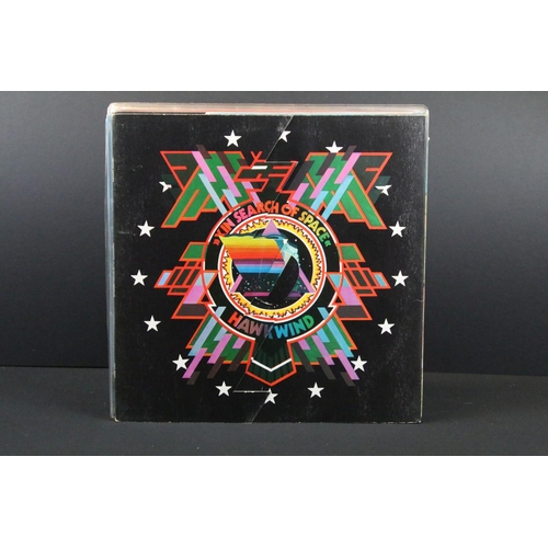 110 - Vinyl - 8 Hawkwind LPs to include Doremi Fasol Latido (silver foil sleeve), In Search Of Space, Warr... 