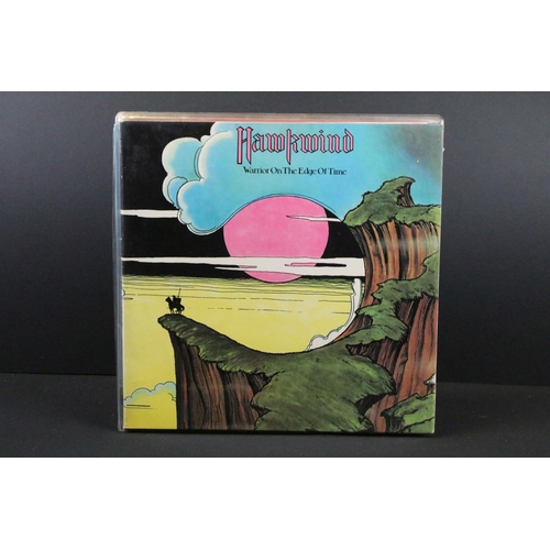 110 - Vinyl - 8 Hawkwind LPs to include Doremi Fasol Latido (silver foil sleeve), In Search Of Space, Warr... 