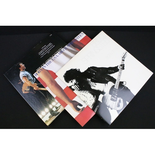 114 - Vinyl - 7 Bruce Springsteen LPs and 1 box set to include Nebraska (in open shrink), Greetings From A... 