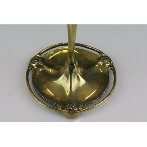 322 - A brass Art nouveau candlestick of classical form