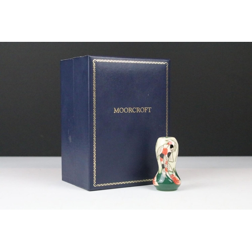 66 - Moorcroft pottery miniature vase, painted in the Sri Lanka 'Koi Carp'' design by Vicky Lovatt, appro... 