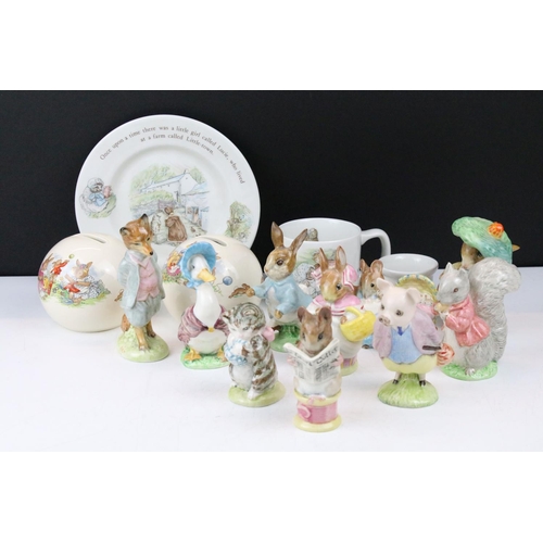 76 - Collection of ten Beswick & Royal Albert Beatrix Potter figures, featuring gold backstamps, to inclu... 