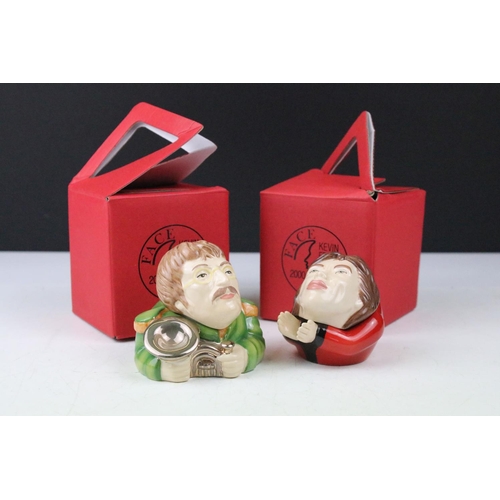 79 - Two Boxed Kevin Francis Face Pots including The Beatles John Lennon ' Life is what happens .... ' an... 