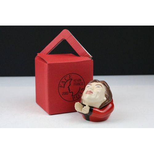 79 - Two Boxed Kevin Francis Face Pots including The Beatles John Lennon ' Life is what happens .... ' an... 