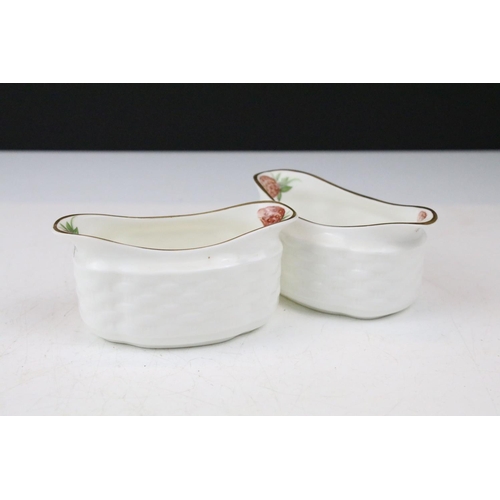 80 - Coalport 'Strawberry' set to include two jugs, two bowl & carry tray