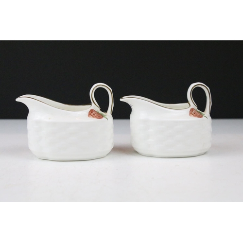 80 - Coalport 'Strawberry' set to include two jugs, two bowl & carry tray