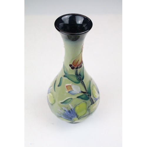 87 - Two boxed Moorcroft pottery vases to include a Carousel squat vase (11cm tall), and a Hypericum balu... 
