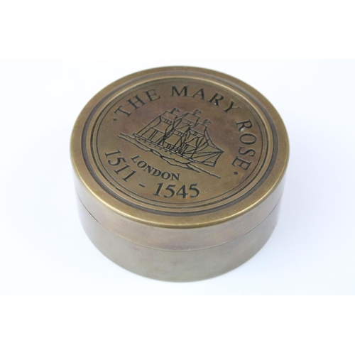 319 - Brass cased compass and sundial