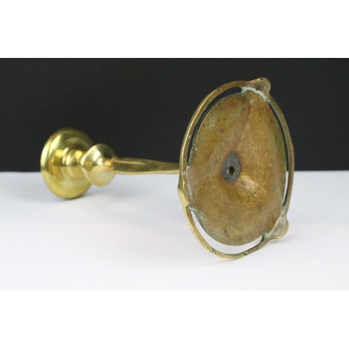 322 - A brass Art nouveau candlestick of classical form