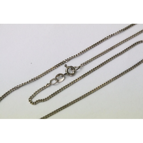 324 - Chinese Silver and Lavender Jade Pendant on Chain with a dragon design, cased