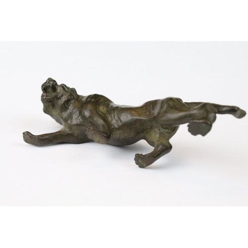 325 - A Chinese ornamental bronze figure of a tiger.