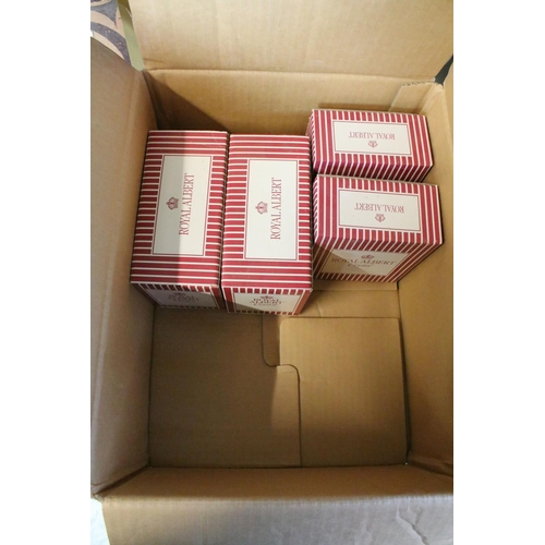 94A - Collection of 17 boxed Royal Albert Crystal glass sets to include tumblers, Champagne flutes, wine g... 