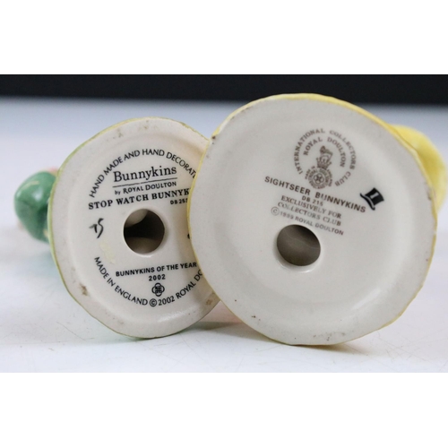 97 - Collection of 16 Royal Doulton Bunnykins figures to include boxed examples, the lot featuring Boy Sc... 