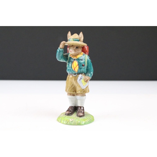 97 - Collection of 16 Royal Doulton Bunnykins figures to include boxed examples, the lot featuring Boy Sc... 