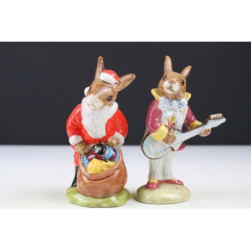 97 - Collection of 16 Royal Doulton Bunnykins figures to include boxed examples, the lot featuring Boy Sc... 