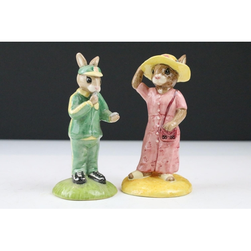97 - Collection of 16 Royal Doulton Bunnykins figures to include boxed examples, the lot featuring Boy Sc... 
