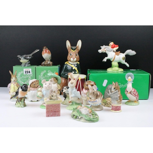 103 - Collection of 15 Beswick & Royal Albert Beatrix Potter porcelain figures to include Beswick Peter Ra... 
