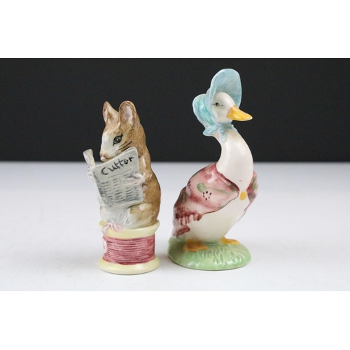 103 - Collection of 15 Beswick & Royal Albert Beatrix Potter porcelain figures to include Beswick Peter Ra... 