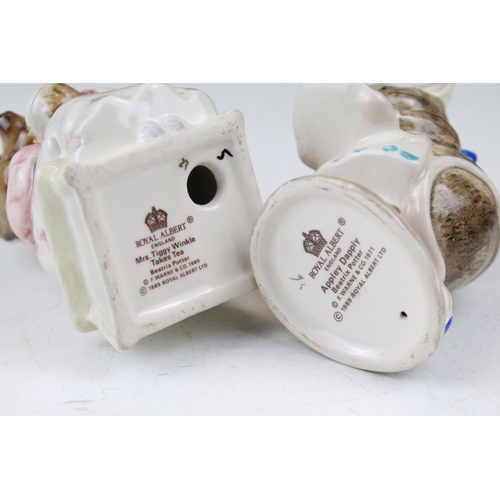 103 - Collection of 15 Beswick & Royal Albert Beatrix Potter porcelain figures to include Beswick Peter Ra... 