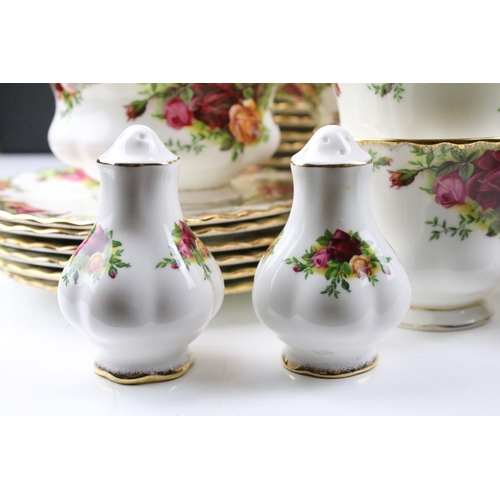 104 - Royal Albert 'Old Country Roses' tea, dinner & coffee ware to include 12 dinner plates, side plates,... 