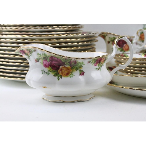 104 - Royal Albert 'Old Country Roses' tea, dinner & coffee ware to include 12 dinner plates, side plates,... 