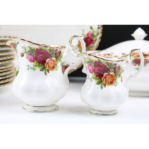 104 - Royal Albert 'Old Country Roses' tea, dinner & coffee ware to include 12 dinner plates, side plates,... 