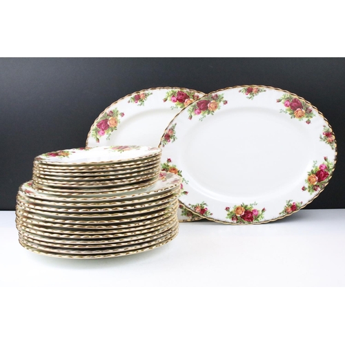 104 - Royal Albert 'Old Country Roses' tea, dinner & coffee ware to include 12 dinner plates, side plates,... 