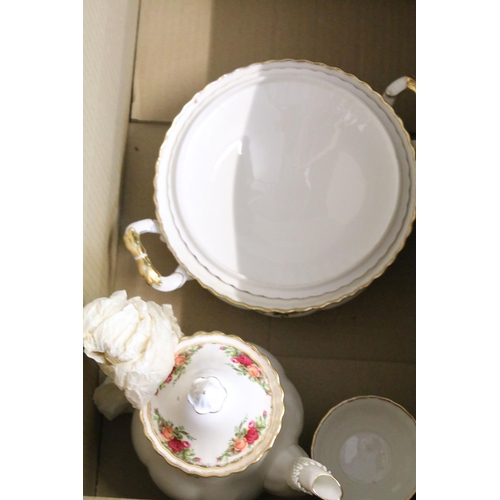 104 - Royal Albert 'Old Country Roses' tea, dinner & coffee ware to include 12 dinner plates, side plates,... 