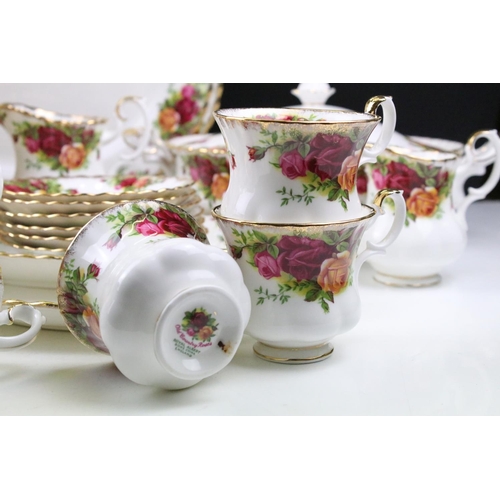 104 - Royal Albert 'Old Country Roses' tea, dinner & coffee ware to include 12 dinner plates, side plates,... 