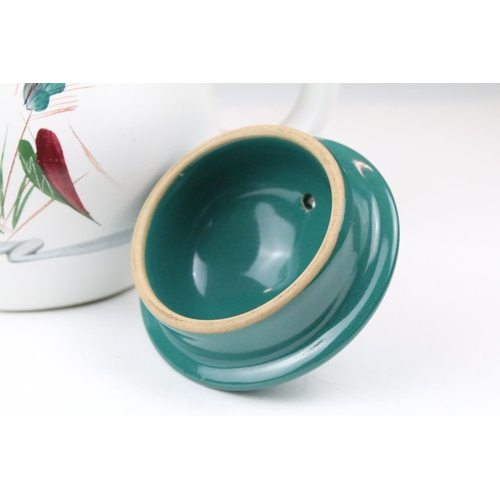 110 - Denby 'Greenwheat' pattern ceramics to include a tea set and tureens, plus a Denby green glazed cove... 