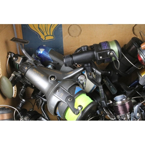 471 - Collection of mixed fishing reels to include Allcocks, Aerialite, MiamiJack Sirocco 60FD, Zebco Curs... 