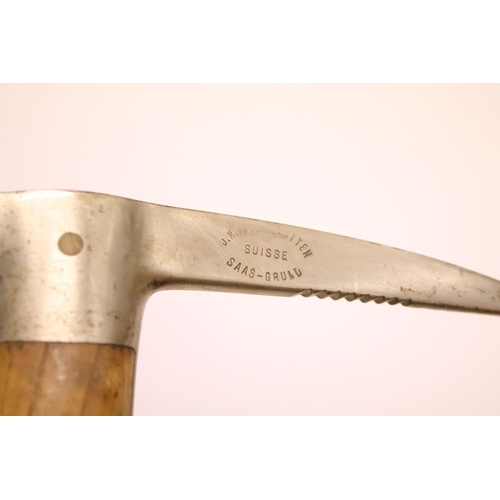 442 - Early 20th century ebonised wooden walking stick with silver hallmarked pommel (approx 92cm long), t... 