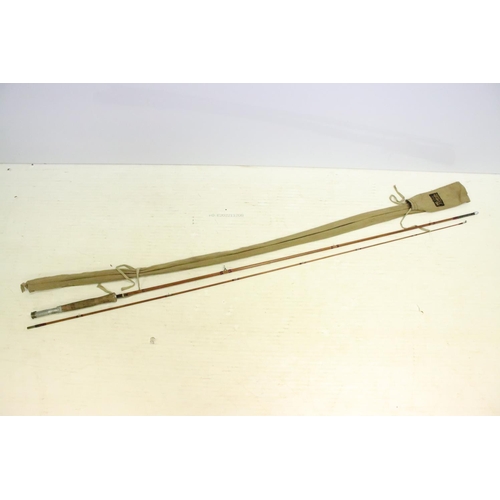 443 - J. S. Sharpe cane fishing rod, together with a Hardy's Marquis #6 fishing reel