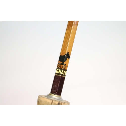 443 - J. S. Sharpe cane fishing rod, together with a Hardy's Marquis #6 fishing reel