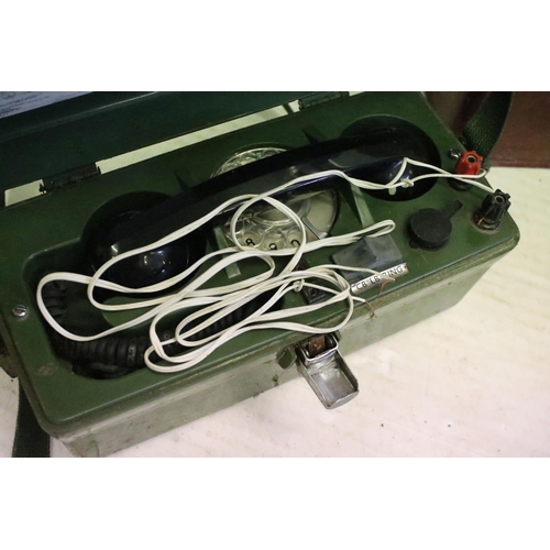 474 - Two engineers line testing telephones, one marked PO 704B to the case, together with further telepho... 