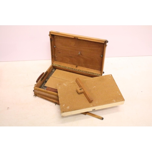 478 - Vintage art box housing Winsor & Newton oil colours set, a further paint set and palette (box measur... 