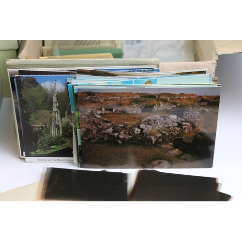 397 - Large collection of postcards housed within four boxes, early 20th century onwards, to include colou... 