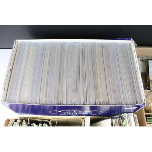 397 - Large collection of postcards housed within four boxes, early 20th century onwards, to include colou... 