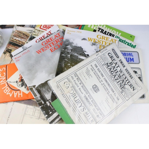 399 - Railwayana - A collection of vintage ephemera, books, booklets, cigarette cards (Wills+, 3 full sets... 