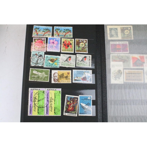 400 - Collection of Commonwealth & world stamps housed within eight albums / stock albums`, featuring a qu... 