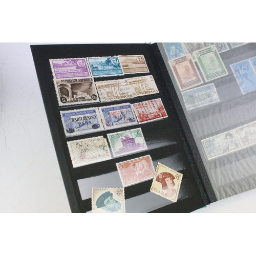 400 - Collection of Commonwealth & world stamps housed within eight albums / stock albums`, featuring a qu... 